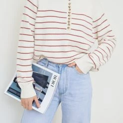 HQ Fashion CLOTHING Fira Knit - Rust Stripe