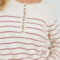 HQ Fashion CLOTHING Fira Knit - Rust Stripe 15 HQ Fashion CLOTHING Fira Knit - Rust Stripe