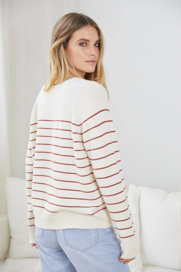 HQ Fashion CLOTHING Fira Knit - Rust Stripe 4 HQ Fashion CLOTHING Fira Knit - Rust Stripe