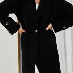 Sunny Girl Fireplace Coat - Black CLOTHING