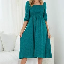 Miracle Fashion Flanna Dress - Green
