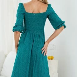 Miracle Fashion Flanna Dress - Green