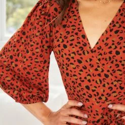 Sunny Girl Flinstone Dress - Rust Print CLOTHING 11 Sunny Girl Flinstone Dress - Rust Print CLOTHING