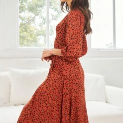 Sunny Girl Flinstone Dress - Rust Print CLOTHING 10 Sunny Girl Flinstone Dress - Rust Print CLOTHING