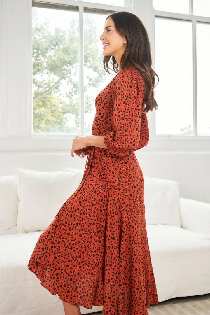 Sunny Girl Flinstone Dress - Rust Print CLOTHING 5 Sunny Girl Flinstone Dress - Rust Print CLOTHING