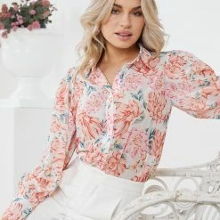 Qtrend Fashion PTY LTD CLOTHING Floresa Top - White Floral