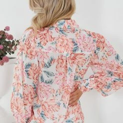 Qtrend Fashion PTY LTD CLOTHING Floresa Top - White Floral