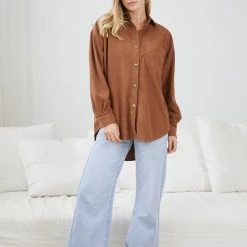 Miracle Fashion Florie Shirt - Chocolate