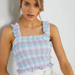 Style State Fracas Top - Blue Multi CLOTHING