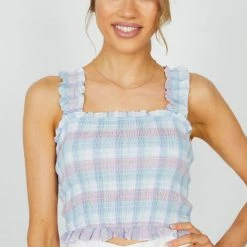 Style State Fracas Top - Blue Multi CLOTHING