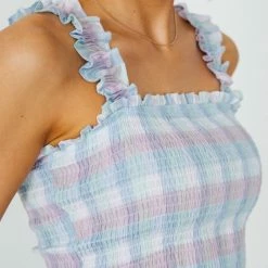 Style State Fracas Top - Blue Multi CLOTHING