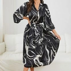 Spicy Sugar CLOTHING Frankelle Dress - Black Print