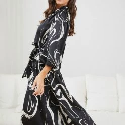 Spicy Sugar CLOTHING Frankelle Dress - Black Print
