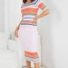 Style Box Freyna Knit Dress - Pink Stripe CLOTHING