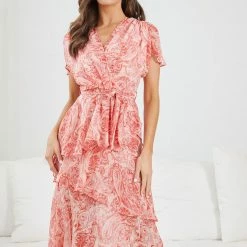 Spicy Sugar Gabbie Dress - Red Paisley