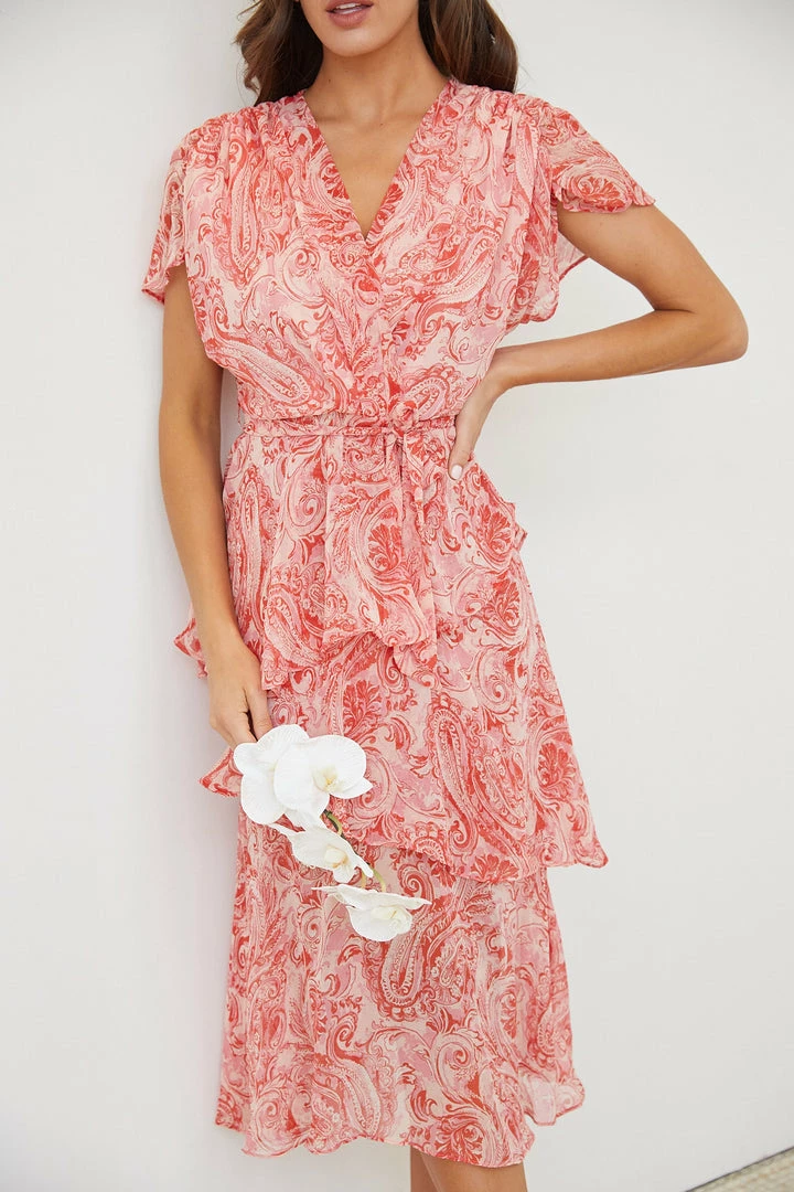 Spicy Sugar Gabbie Dress - Red Paisley 6 Spicy Sugar Gabbie Dress - Red Paisley