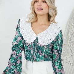 Style Box Gardner Top - Green Floral