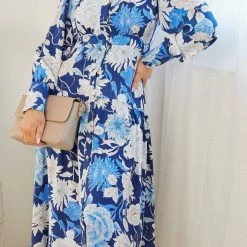 White Closet Gerdie Dress - Blue Floral 12 White Closet Gerdie Dress - Blue Floral