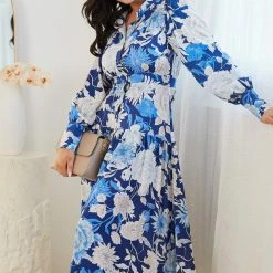 White Closet Gerdie Dress - Blue Floral 14 White Closet Gerdie Dress - Blue Floral