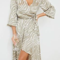 Spicy Sugar CLOTHING Giadey Dress - Dark Sage Print 12 Spicy Sugar CLOTHING Giadey Dress - Dark Sage Print