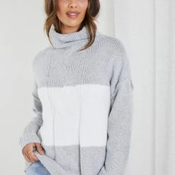 Miracle Fashion Gianna Knit - Grey Multi CLOTHING