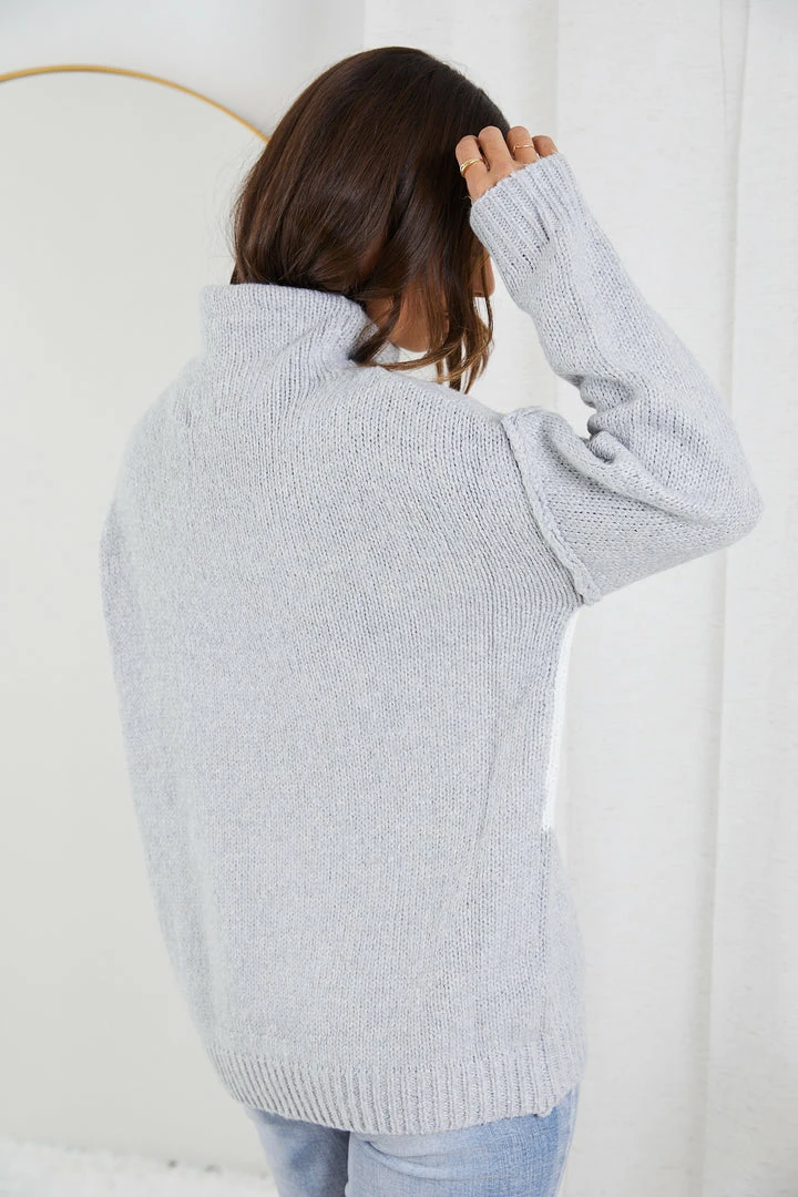 Miracle Fashion Gianna Knit - Grey Multi CLOTHING 4 Miracle Fashion Gianna Knit - Grey Multi CLOTHING