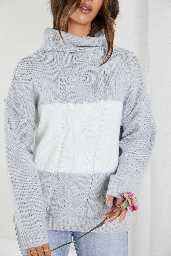 Miracle Fashion Gianna Knit - Grey Multi CLOTHING 6 Miracle Fashion Gianna Knit - Grey Multi CLOTHING