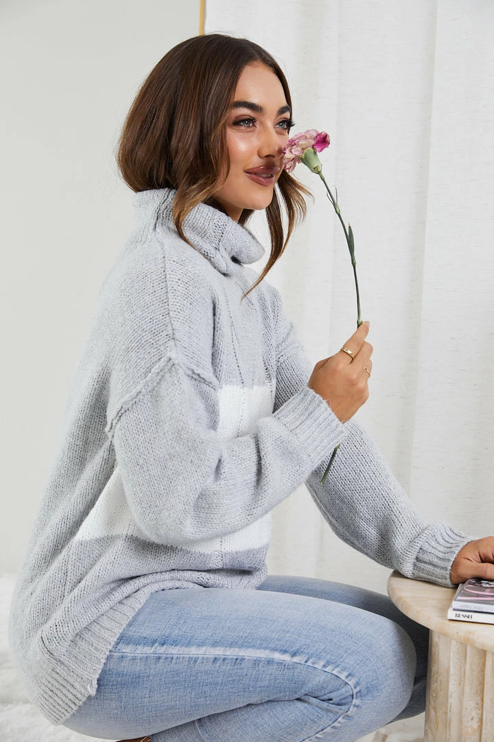 Miracle Fashion Gianna Knit - Grey Multi CLOTHING 5 Miracle Fashion Gianna Knit - Grey Multi CLOTHING