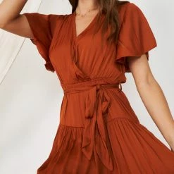Esther The Label Given Dress - Burnt Orange 10 Esther The Label Given Dress - Burnt Orange