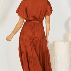 Esther The Label Given Dress - Burnt Orange