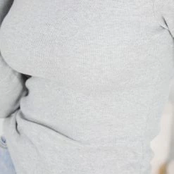 Miracle Fashion Glaycene Knit Top - Grey