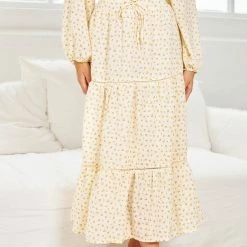 Into Fashion Gleci Skirt - Yellow Print CLOTHING