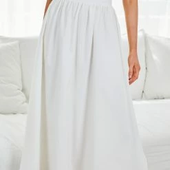 Pink Diamond Glenosa Skirt - White CLOTHING