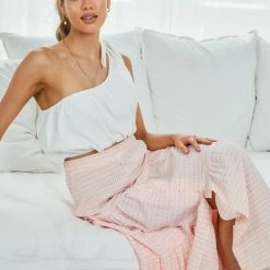 Pink Diamond CLOTHING Glenosa Top - White