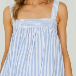 Label Of Love Graciela Top - Blue Stripe