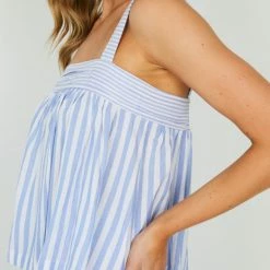 Label Of Love Graciela Top - Blue Stripe