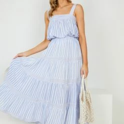 Label Of Love Graciela Top - Blue Stripe