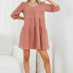 Desire Grasya Dress - Rust