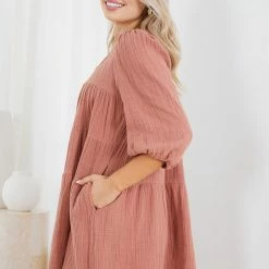 Desire Grasya Dress - Rust