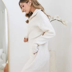 Miracle Fashion CLOTHING Grettel Knit Dress - Beige