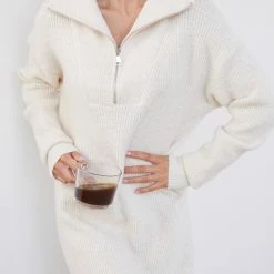 Miracle Fashion CLOTHING Grettel Knit Dress - Beige