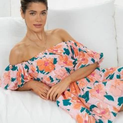 Pink Diamond Guinn Dress - Pink Print CLOTHING