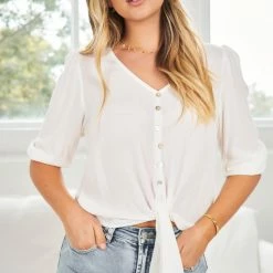 Spicy Sugar Gumaca Top - White CLOTHING