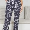 White Closet Hachie Pants - Ink Print CLOTHING