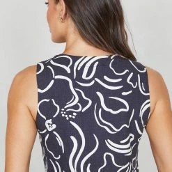 White Closet CLOTHING Hachie Top - Ink Print