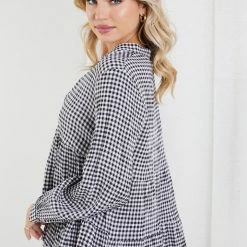 Miracle Fashion Harnette Top - Black Gingham