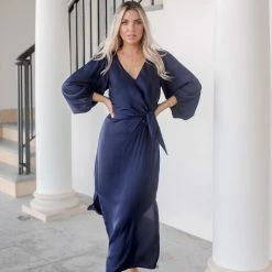 White Closet CLOTHING Heather Dress - Navy