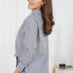 Miracle Fashion Hectorene Shirt - Black Stripe CLOTHING