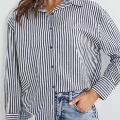 Miracle Fashion Hectorene Shirt - Black Stripe CLOTHING