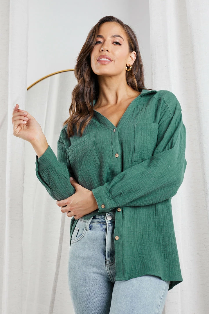 Style Box CLOTHING Helenus Shirt - Green 6 Style Box CLOTHING Helenus Shirt - Green